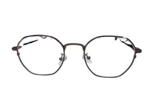 Luxury Gray Color Meta round Unisex Eyeglasses