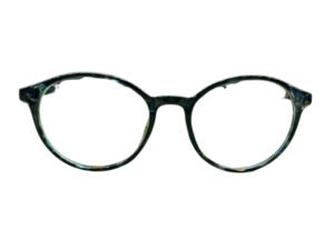 Tortoise Black Round Fiber Rimmed Eyeglasses for Unisex
