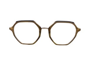 Brown Geometric Rimmed Eyeglasses for Women