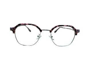 Women's Full Frame Hexagonal Metal Eyeglasses