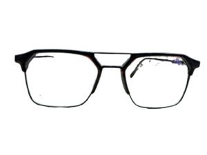 Premium Frame Dark Brown color Nose line Geometric Eyeglasses for Men