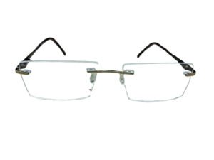 Rose Gold Square Rimless Eyeglasses