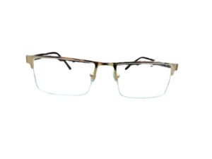Buy Gold Tortoise Half Rim Rectangle For Men
