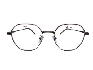 Brown Metal Rimmed Unisex Eyeglasses