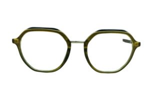 Brown Geometric Eyeglasses for Men and Women