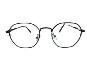 Designer Black Metal Full Rim Panto Shaped for Men and Women