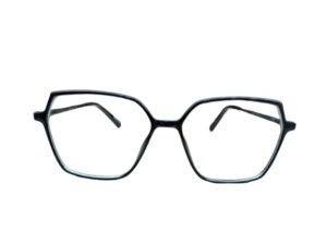 Black Geometric Eyeglasses for Men and Women