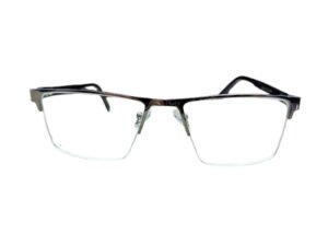 Buy Metal Navy Blue Half Rim Rectangle Specs for Men & Women