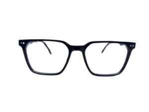 Stylish Black and Blue Arms Fiber Square Full Rim Eyewear for Unisex
