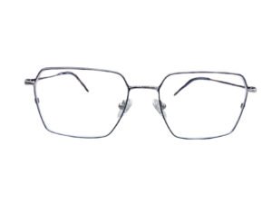 Buy Silver Color Full Rim Hexagonal Shape Eyeglasses