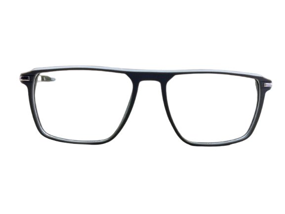Rectangle Full-Rim Black Frame Matte Finish Eyeglasses for Men and Women