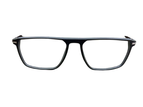 Rectangle Full-Rim Black Frame Matte Finish Eyeglasses for Men and Women - Image 3