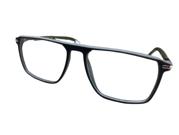 Rectangle Full-Rim Black Frame Matte Finish Eyeglasses for Men and Women - Image 2