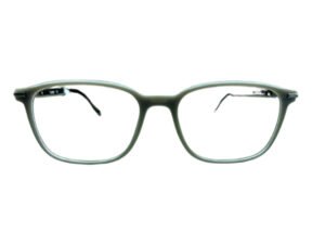 Light Gray Matte Finish Rectangle Rimmed Eyeglasses for Men and Women
