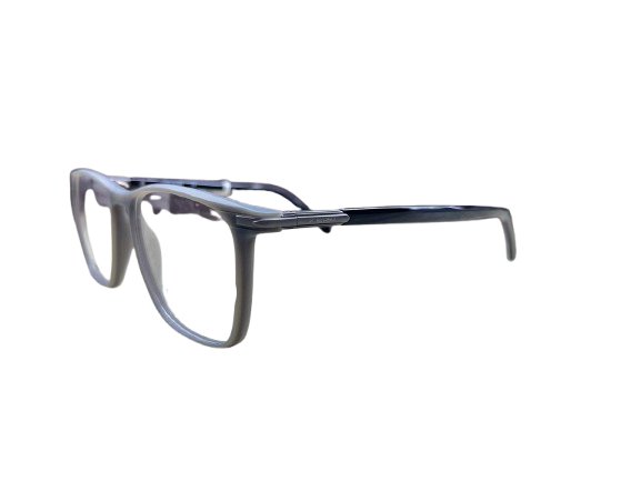 New Professional Fiber Rectangle Full Rim Grayish Matte Finish Eyeglasses - Image 4