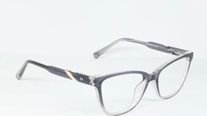 Cat Eye Eyeglasses – Black & Gold Accent Frame